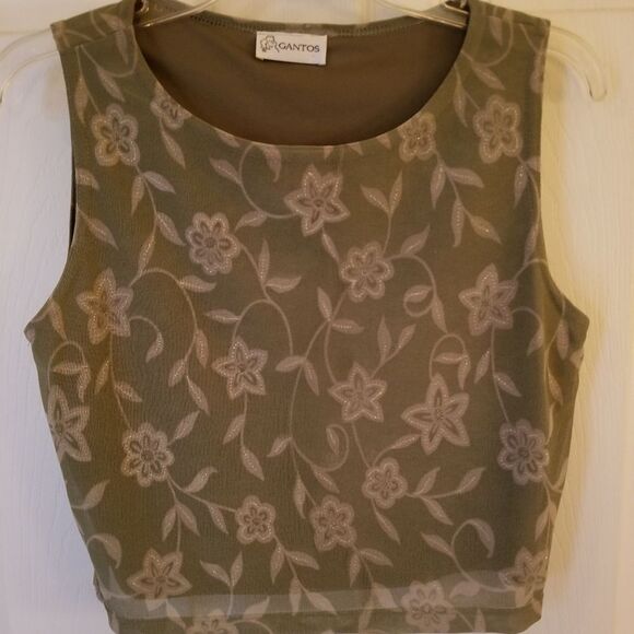 80'S DRESSY VINTAGE ENSEMBLE W/ GOLD ACCENTS - Picture 4 of 7